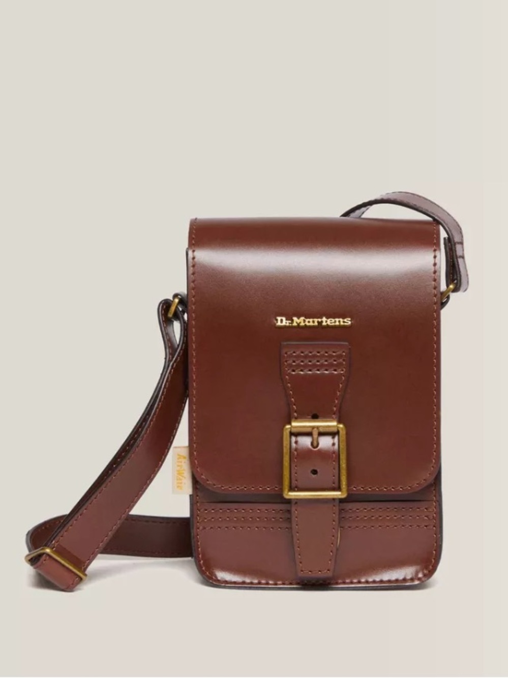 Dr. Martens Brown Vegan Leather Mini Crossbody Bag